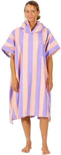 After Essentials Poncho Swim Club Stripes Pink