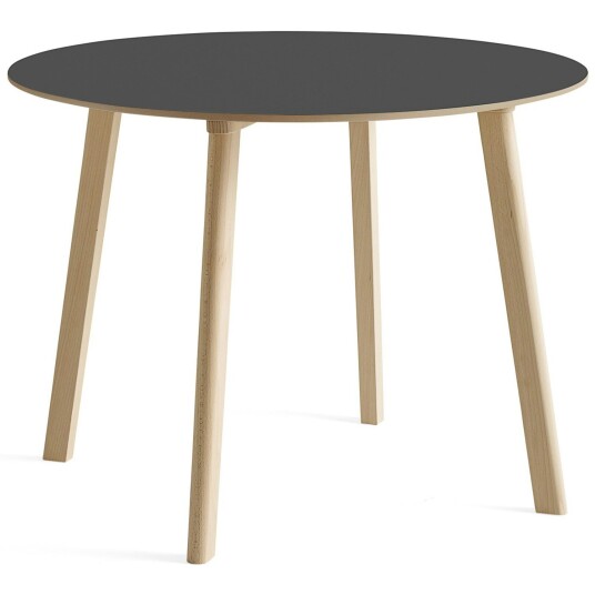Hay CPH Deux 220 2.0 Bord Ø100 cm Stone Grey / Ubehandlet Bøk