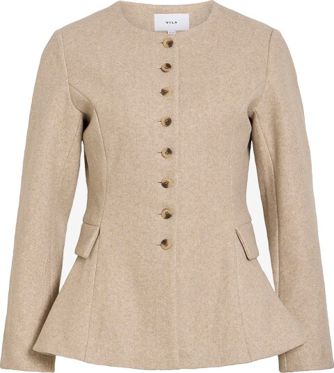 Vila Vizikka L/S Waist Jacket/Bfs Beige 38