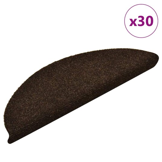  Selvklebende trappematter 30 stk mørkebrun 56x17x3 cm 8721288458049