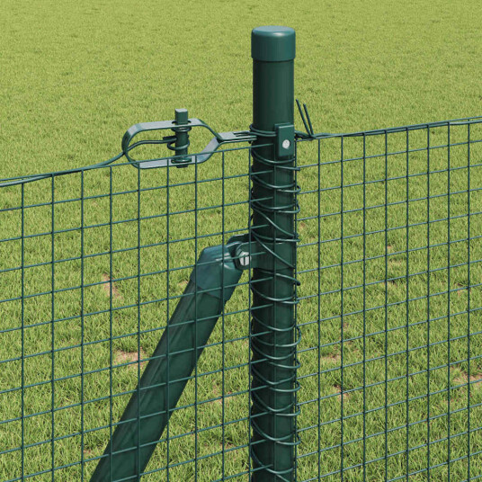 Sveiset trådgjerde med 13 flensede stenger Grønn 1x50 m Stål