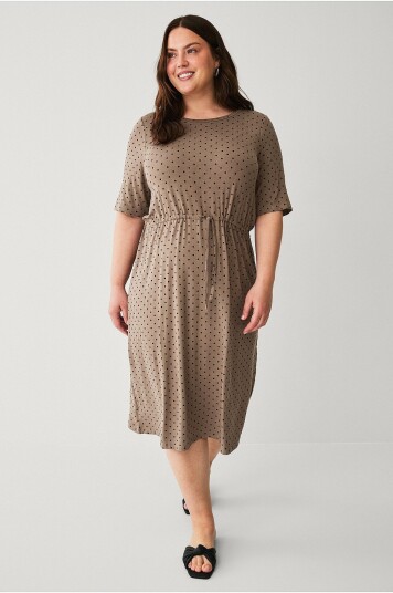 Zizzi Kjole vPira 1/2 Blk Brun