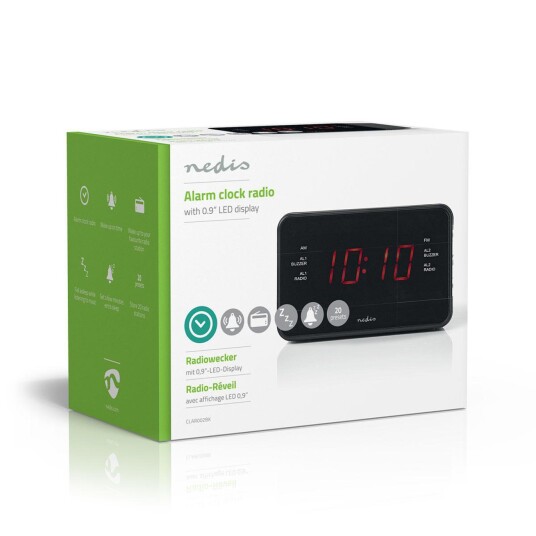 Nedis Digital Vekkeklokke CLAR002BK Nedis Digital Vekkeklokke CLAR002BK