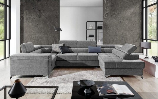 Hjørnesofa Eltap Thiago 342x208x88 cm Gusto 86 Mørk Grå Høyre