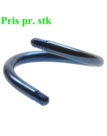 Utgått 12 x 16 mm Blå Curved stang Titan stang