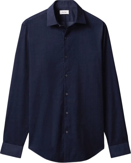 Calvin Klein Slim Cord Sld   Navy   38
