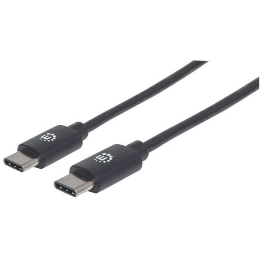 MANHATTAN MH Cable, Hi-Speed USB 2.0, C-Male/C-Male, 3m, Black, Polyba