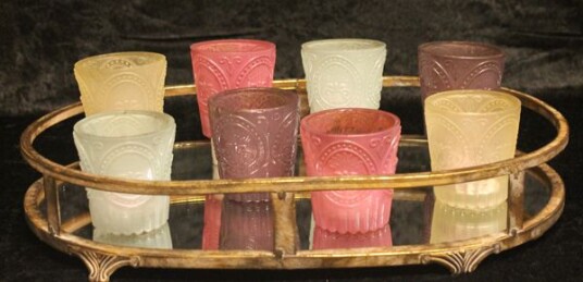 Telysglass i fire farger 50 % avslag Telysglass i fire farger 50 % avslag
