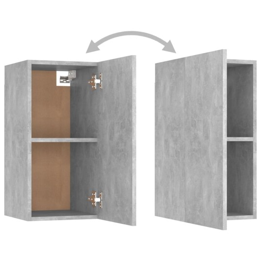 vidaXL TV-benker 7 stk betonggrå 30,5x30x60 cm sponplate vidaXL TV-benker 7 stk betonggrå 30,5x30x60 cm sponplate