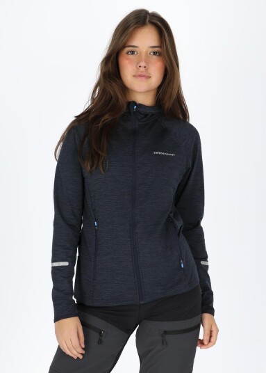 Swedemount Trail Stretch Hood Jacket W Dk. Navy Melange/ Navy 36 Hoodies Swedemount Trail Stretch Hood Jacket W Dk. Navy Melange/ Navy 36 Hoodies