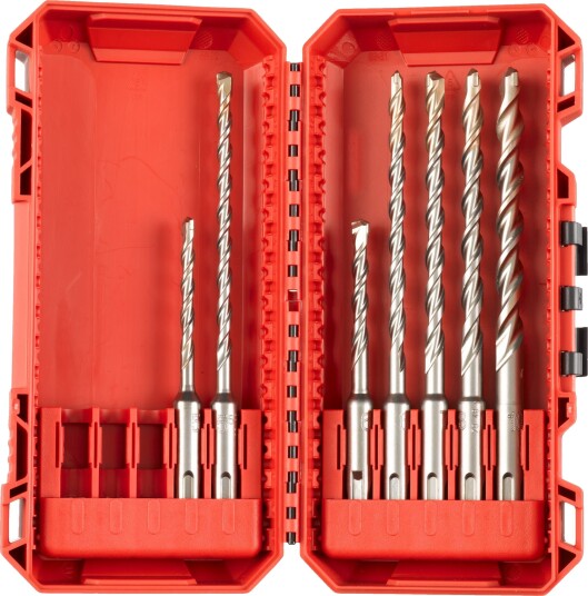 Milwaukee Milwaukee Sds Plus M2 Borresett 7 Deler /5-6-8X110 Mm - 6-8-10-12X160 Mm