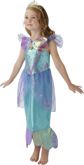 Disney Prinsesse Ariel Deluxe Kjole Udklædningstøj (3-9 År)(Str. 104/S)