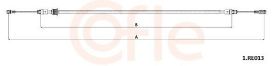 Tautrekk, håndbremse COFLE 92.1.RE013 Tautrekk, håndbremse COFLE 92.1.RE013