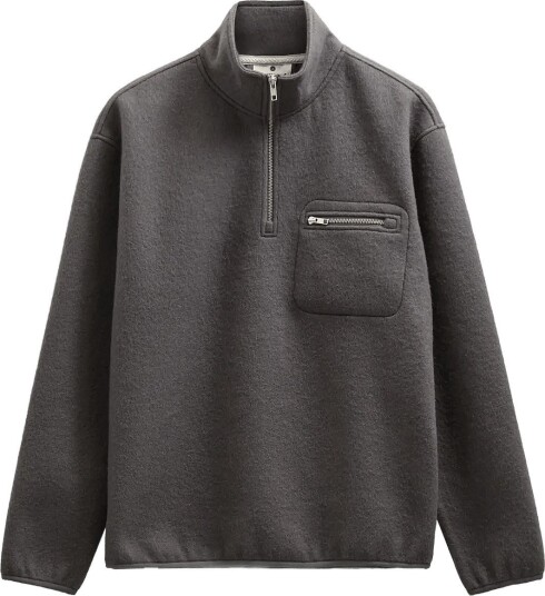 Anerkjendt Aktoni Half Zip Boiled Wool Os MAGNET XXL