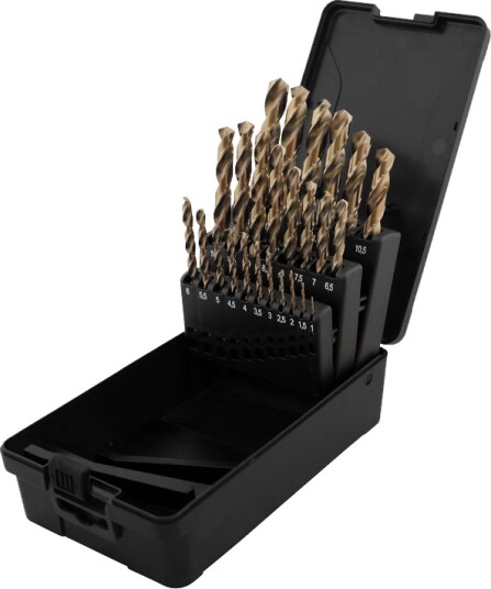 Borsett HSS-Co 1-13 mmx0,5 mm DIN338 25 stk bor totalt Borsett HSS-Co 1-13 mmx0,5 mm DIN338 25 stk bor totalt