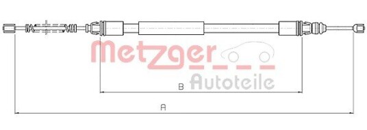 Metzger Tautrekk parkeringsbrems METZGER 10.4712