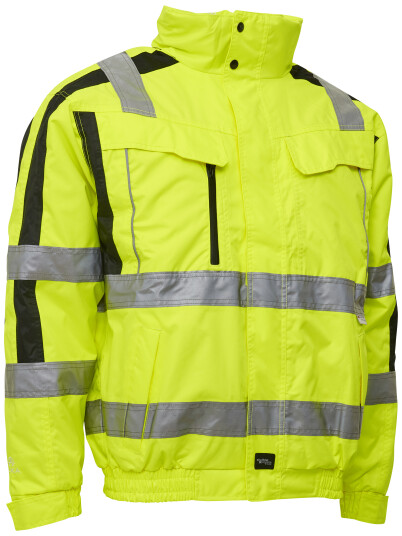 Elka Pilotjakke 2 i 1 086101r Synlighet Gul/svart Str. XL