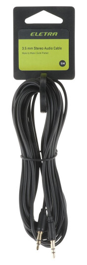 ELETRA MINI JACK KABEL HANN-HANN 5M, SVART
