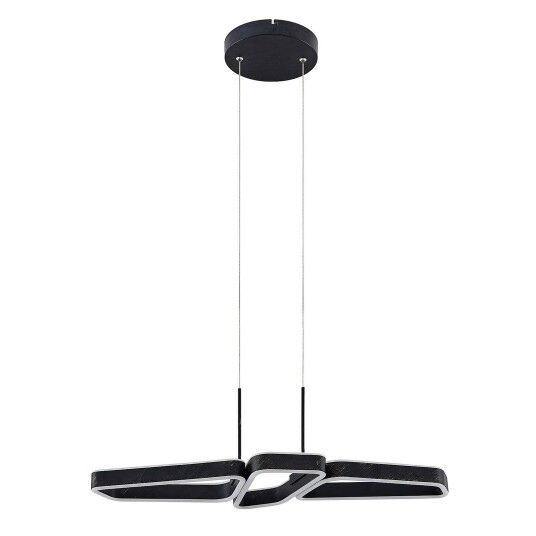 Lucande Quinn LED-hengelampe svart 3 lyskilder