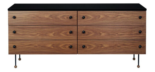 Gubi 62 Dresser kommode american walnut, 6 skuffer