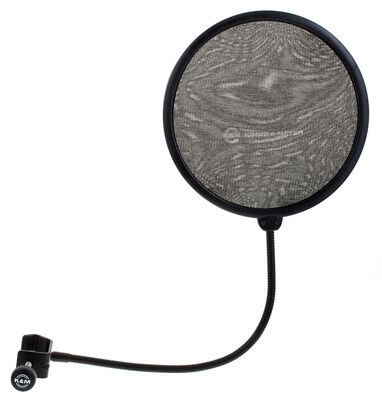 K&M Popkiller XL 200mm Sort Popfilter for Mikrofoner