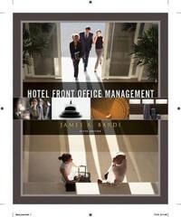 Hotel Front Office Management Av James A. (Penn State University) Bardi