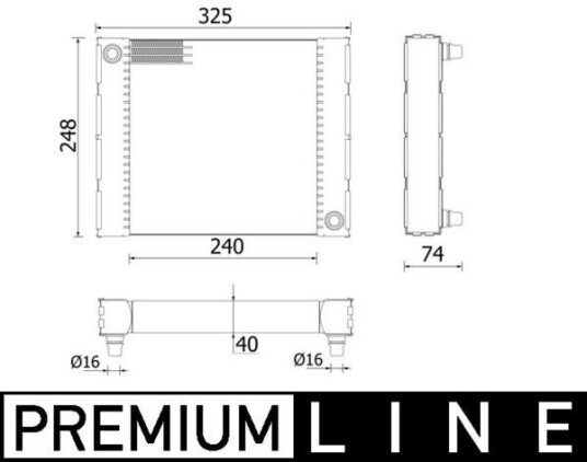 Radiator MAHLE ORIGINAL CR 958 000P