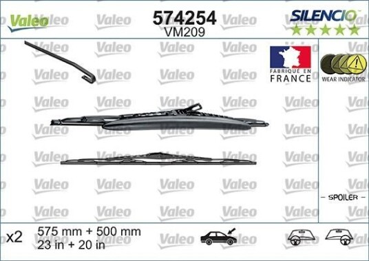 Viskerblad VALEO 574254 Viskerblad VALEO 574254