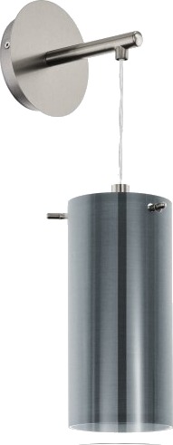 Eglo Pinto Textil Vegglampe E27 Bs/Grå/Klar