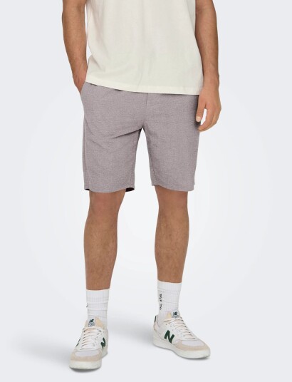 ONLY & SONS Onslinus 0007 Cot Lin Shorts Noos   Grey   XS