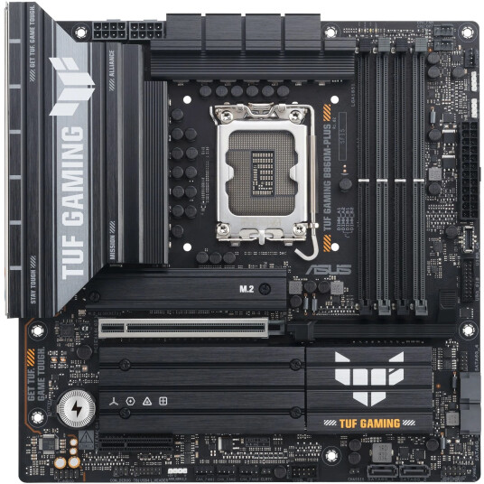 ASUS TUF GAMING B860M-PLUS Hovedkort Micro-ATX DDR5 LGA1851 med USB-C 3.2 Gen 2 ASUS TUF GAMING B860M-PLUS Hovedkort Micro-ATX DDR5 LGA1851 med USB-C 3.2 Gen 2