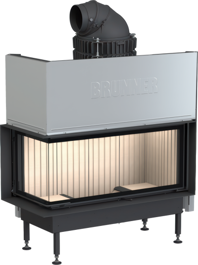 Brunner BKH 5.0 (42 98 42) Peisinnsats Svart Venstre hjørne m/ hevedør Brunner BKH 5.0 (42 98 42) Peisinnsats Svart Venstre hjørne m/ hevedør