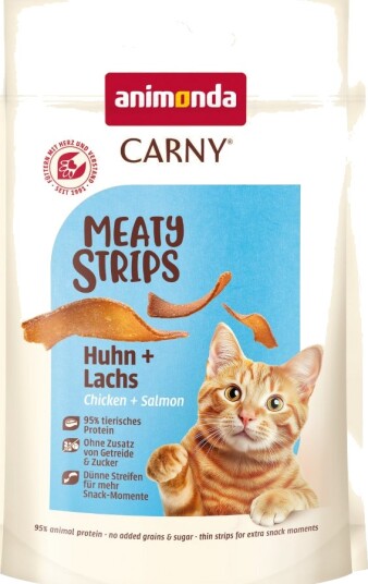 Animonda Adult Carny Meaty Strips + Laks Kylling 50 G