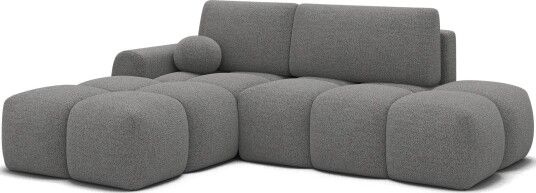 Vittario 3 seters boblete sovesofa med divan og oppbevaring venstre Royal 04