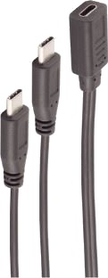 Shiverpeaks Bs13-20020 Usb-Kabel 0,3 M Usb 2.0 Usb C 2 X Usb C Svart Bs13-20020