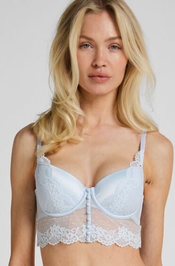 Hunkemöller Laila longline polstret spile BH Blå