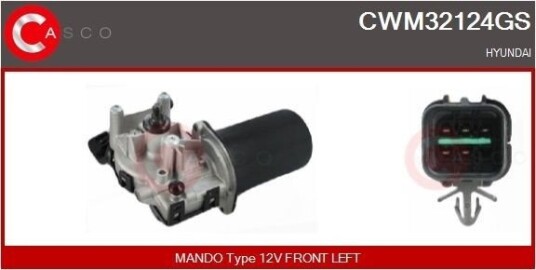 Vindusviskermotor CASCO CWM32124GS