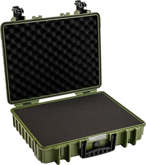 B&W International 6040 Outdoor Flightcase med skuminnlegg - Mørkegrønn