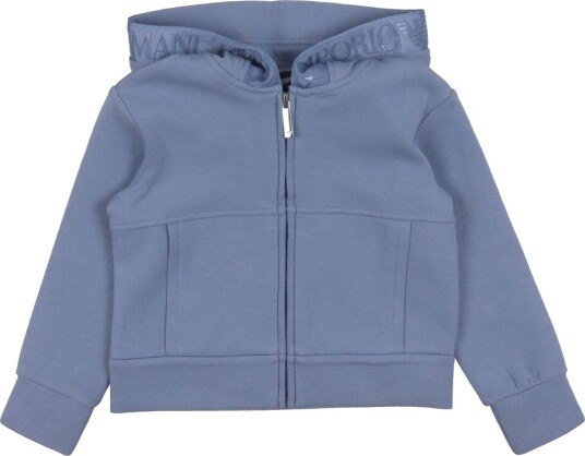 Emporio Armani Cardigan Støvet Blå m. Logostripe Emporio Armani 8 år 128 Cardigan
