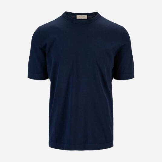 Gran Sasso T-Shirt Organic Cotton - Navy Blå 56 Gran Sasso T-Shirt Organic Cotton - Navy Blå 56