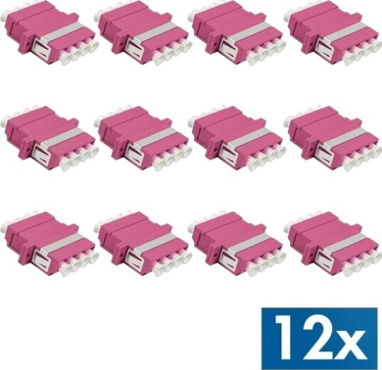 Logilink Fiberoptisk Kontaktsett Lc Duplex Quad Fiolett 12 Pk Fa04lc7