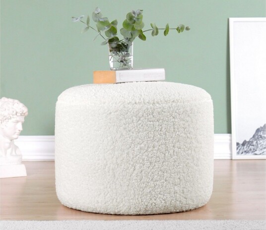 Whitman Sittepuff 54 cm Hvit