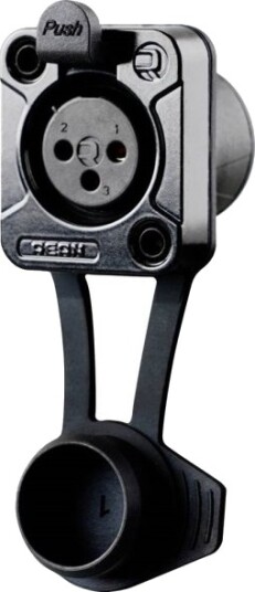 Rean Av Rrx3f-Z-012-1 Xlr-Kontakt Tilkobling/Innbygging Poler: 3 Sort 1 Stk