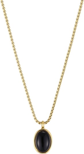 Bud To Rose Retro Necklace Black/Gold   Gold   ONE SIZE