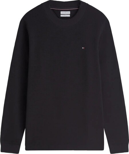 Tommy Hilfiger Textured Ls Tee   Black   L