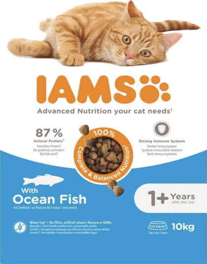 Iams Adult for Vitality Cat Ocean Fish Tørrfôr