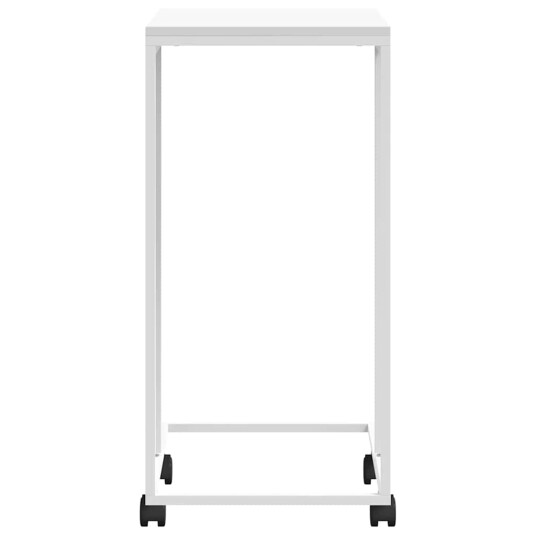 vidaXL Sidebord med hjul hvit 40x30x63,5 cm konstruert tre