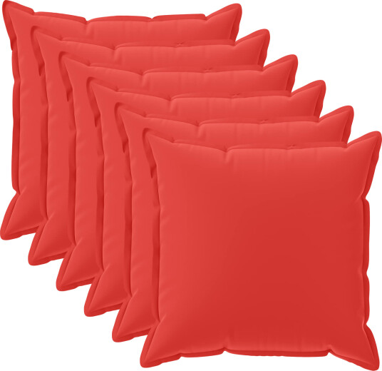 vidaXL Putetrekk 6 stk. HOUTEN Rød 30 x 30 cm Polyester
