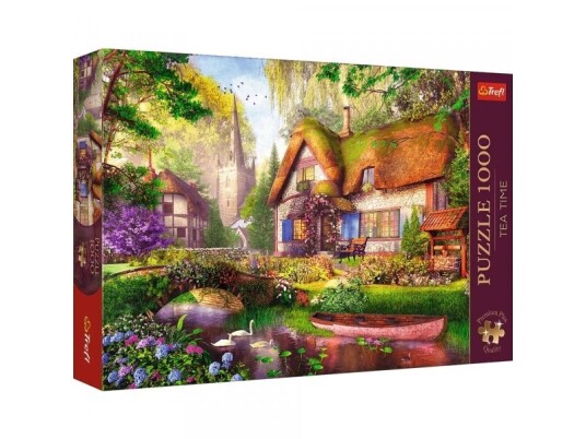 Trefl Puzzle 1000 Brikker Premium En Sjarmerende Hytte I Skogen