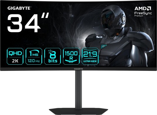Gigabyte 34" WQHD Curved Gaming-Monitor 120Hz 3440 x 1440 HDR Premium